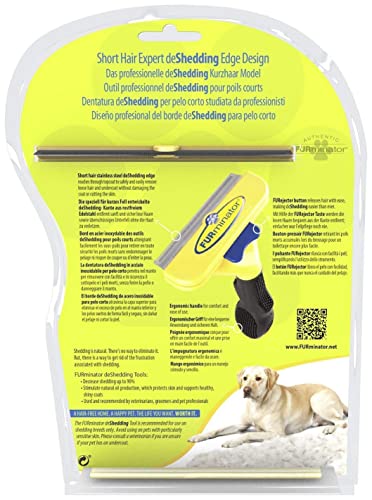 FURminator Fellpflege deShedding-Pflegewerkzeug (für kurzhaarige große Hunde von 23 bis 41 kg, Größe L), 1 stück - 3