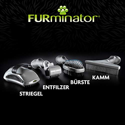 FURminator Striegel für Hunde (Fellpflege Hundebürste zum Ausbürsten von Staub und losem Haar für gesundes glänzendes Fell, mit Gummi Noppen und ergonisch geformtem Griff) - 9